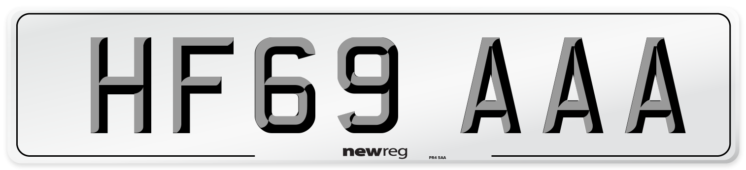 HF69 AAA Number Plate from New Reg
